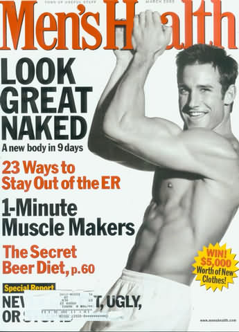 Men's Health March 2000 magazine back issue Men's Health magizine back copy Men's Health March 2000 Mens Health & Fitness Magazine Back Issue Published by Hearst Publishing in New York, USA. Look Great Naked A New Body In 9 Days.