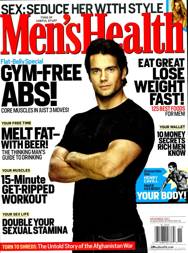 Men's Health November 2011 magazine back issue Men's Health magizine back copy Men's Health November 2011 Mens Health & Fitness Magazine Back Issue Published by Hearst Publishing in New York, USA. Flat -- Belly Special Gym - Free Abs! Core  Muscles In Just 3 Moves!.