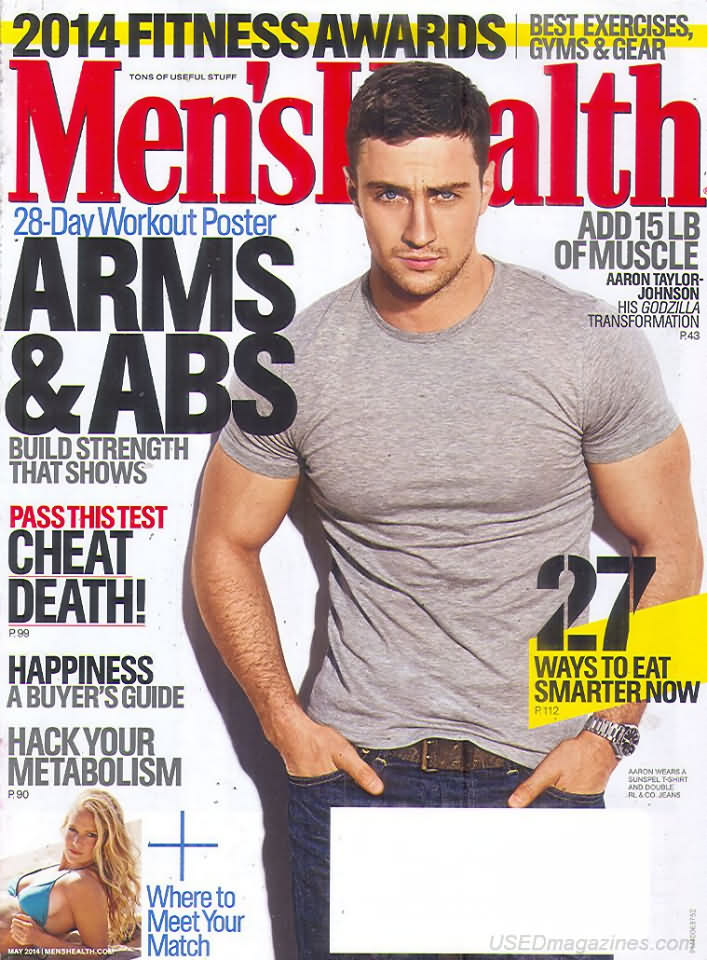 Men's Health May 2014 magazine back issue Men's Health magizine back copy Men's Health May 2014 Mens Health & Fitness Magazine Back Issue Published by Hearst Publishing in New York, USA. 28 - Day Workout Poster Arms & Abs Build Strength That Shows.