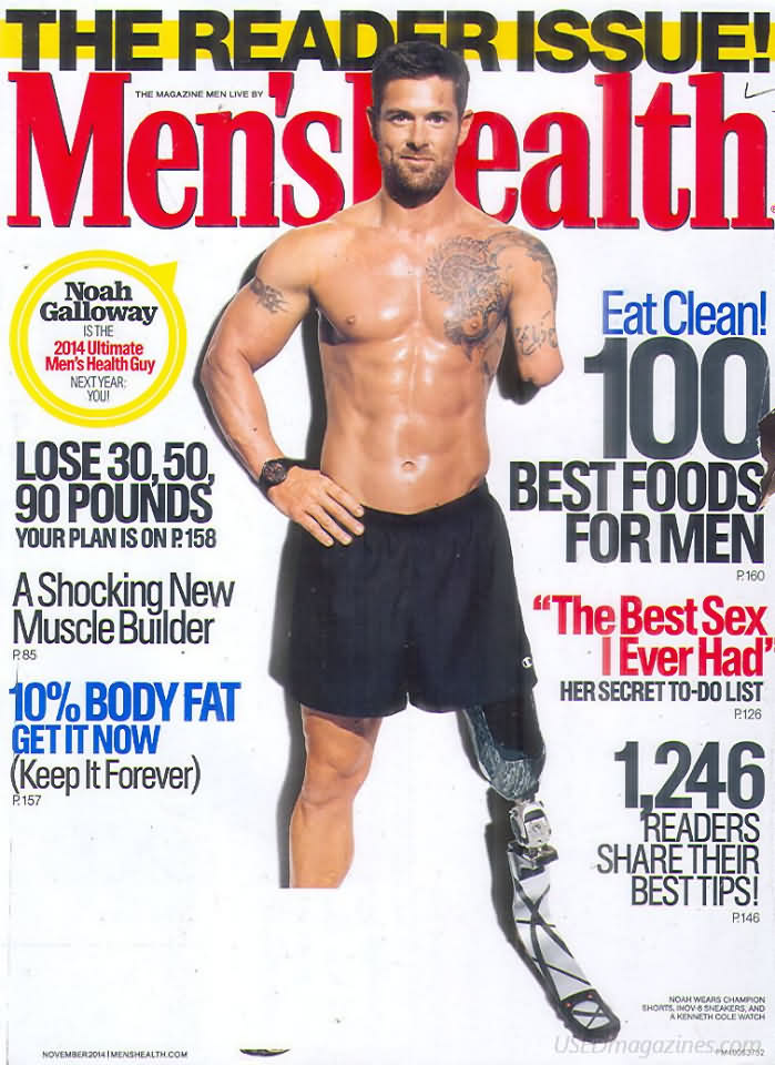Men's Health November 2014 magazine back issue Men's Health magizine back copy Men's Health November 2014 Mens Health & Fitness Magazine Back Issue Published by Hearst Publishing in New York, USA. Lose 30, 50, 90 Pounds Your Plan Is On .