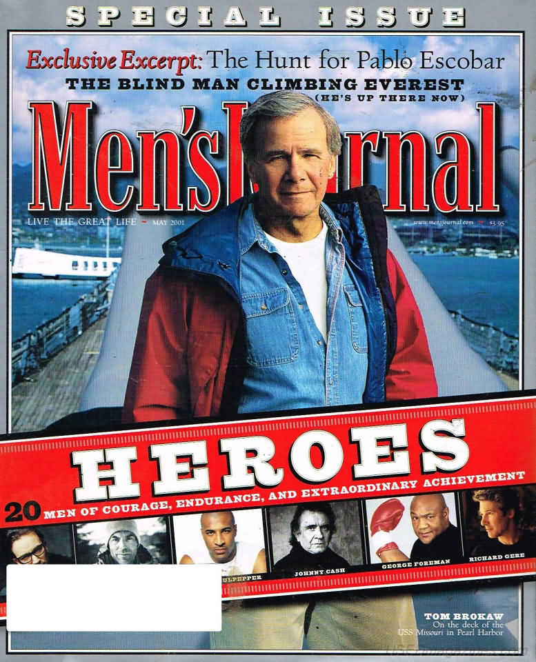 Men's Journal May 2001 magazine back issue Men's Journal magizine back copy Men's Journal May 2001 Mens Lifestyle Outdoor Living Magazine Back Issue Published by American Media Publishing Group. Exclusive Excerpt: The Hunt For Pablo Escobar.