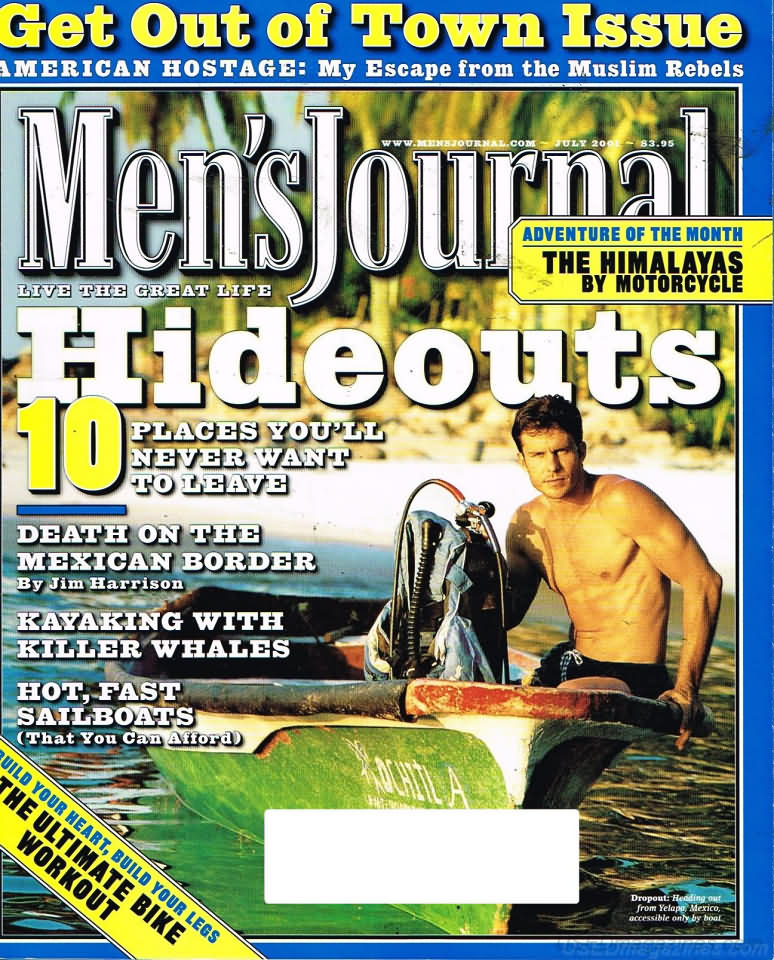 Men's Journal July 2001 magazine back issue Men's Journal magizine back copy Men's Journal July 2001 Mens Lifestyle Outdoor Living Magazine Back Issue Published by American Media Publishing Group. 10 Places You'll Never Want To Leave.