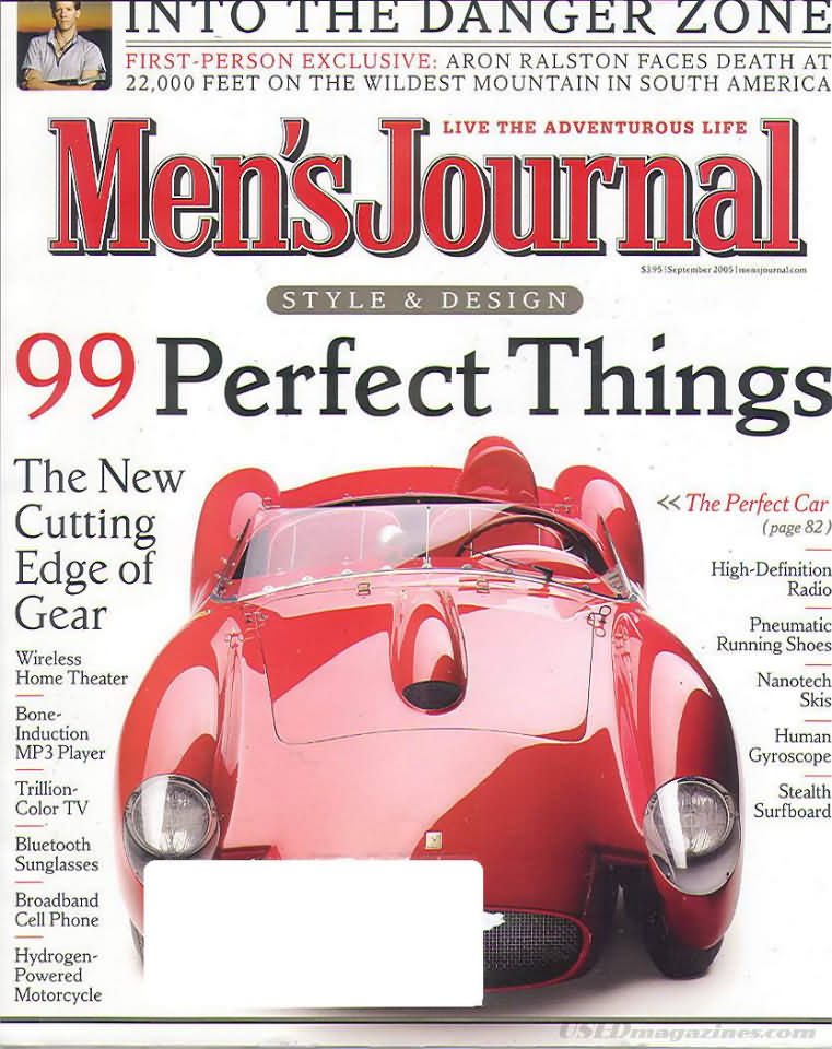 Men's Journal September 2005 magazine back issue Men's Journal magizine back copy Men's Journal September 2005 Mens Lifestyle Outdoor Living Magazine Back Issue Published by American Media Publishing Group. The New Cutting Edge Of Gear.