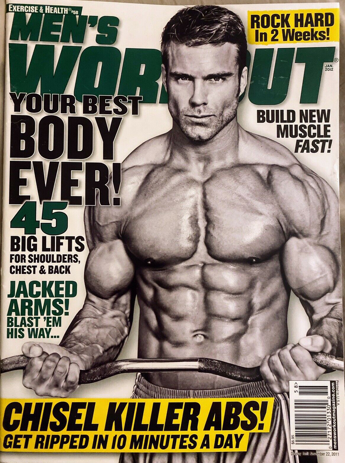 Men's Workout January 2012 magazine back issue Men's Workout magizine back copy 