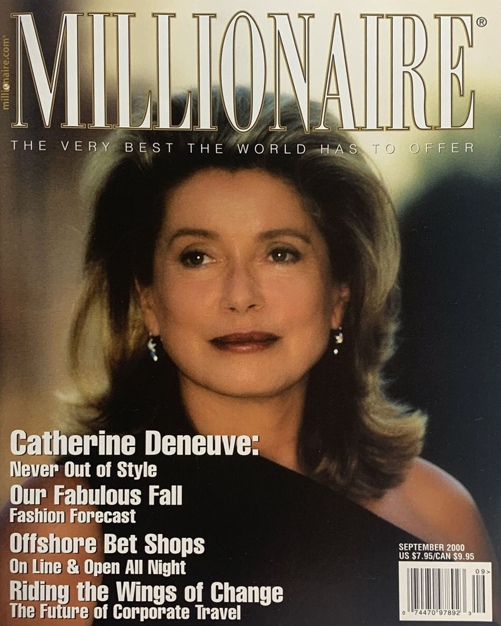 Millionaire September 2000 magazine back issue Millionaire magizine back copy 
