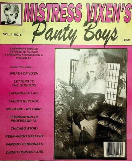 Mistress Vixen's Panty Boys Vol. 1 # 6 magazine back issue Mistress Vixen's Panty Boys magizine back copy 