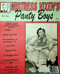 Mistress Vixen's Panty Boys Vol. 1 # 4 magazine back issue
