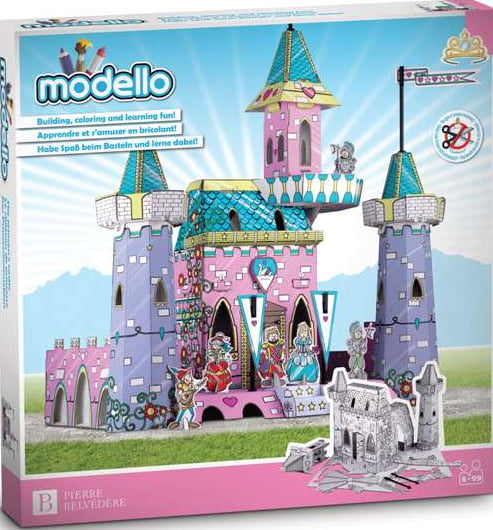 princess castle modello puzzle, color and build your own princess casrle princess-castle