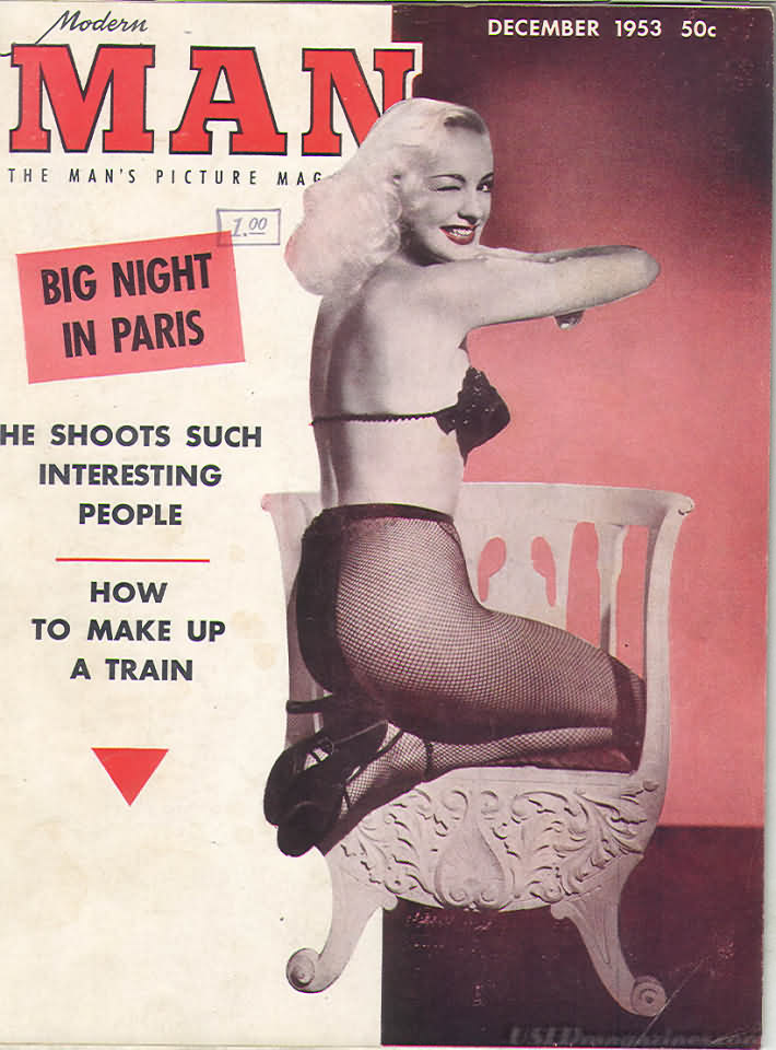 Modern Man December 1953 magazine back issue Modern Man magizine back copy Modern Man December 1953 Adult Mens Softcore Porn Magazine Back Issue Published by Publishers Development Corp. Big Night In Paris.