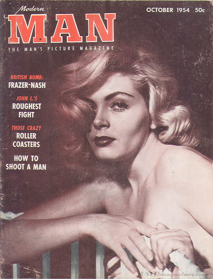 Modern Man October 1954 magazine back issue Modern Man magizine back copy Modern Man October 1954 Adult Mens Softcore Porn Magazine Back Issue Published by Publishers Development Corp. British Bomb: Frazer-Nash.
