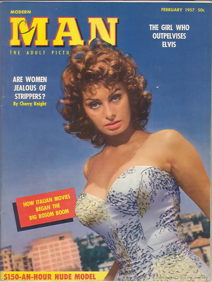 Modern Man February 1957 magazine back issue Modern Man magizine back copy Modern Man February 1957 Adult Mens Softcore Porn Magazine Back Issue Published by Publishers Development Corp. Are Women Jealous Of Strippers? By Cherry Knight.