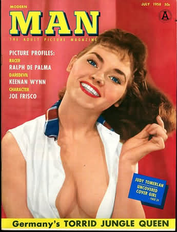 Modern Man July 1958 magazine back issue Modern Man magizine back copy Modern Man July 1958 Adult Mens Softcore Porn Magazine Back Issue Published by Publishers Development Corp. Picture Profiles: Racer.