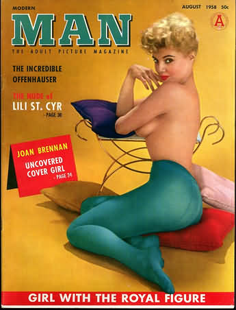 Modern Man August 1958 magazine back issue Modern Man magizine back copy Modern Man August 1958 Adult Mens Softcore Porn Magazine Back Issue Published by Publishers Development Corp. The Incredible Offenhauser.