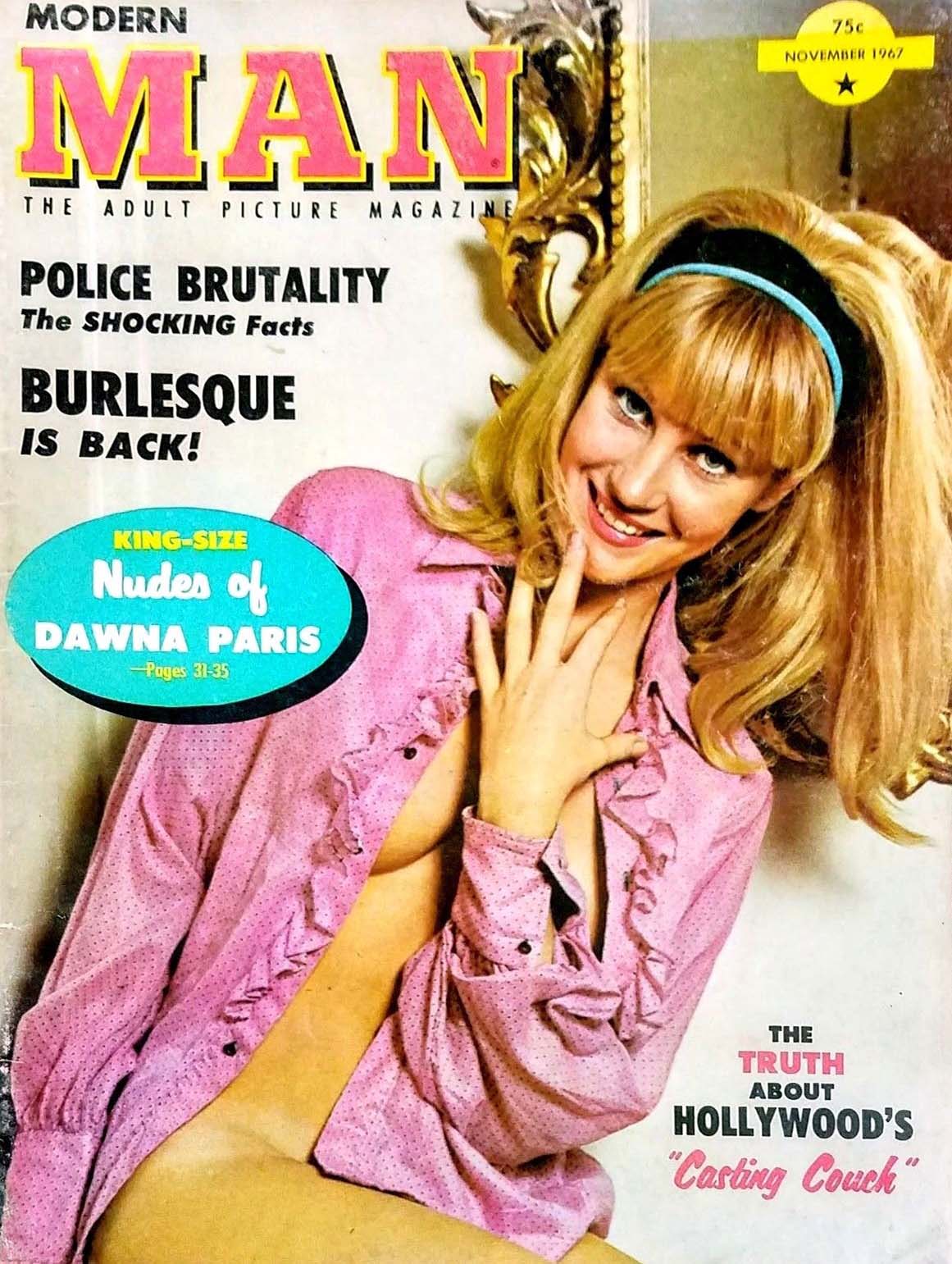 Modern Man November 1967 magazine back issue Modern Man magizine back copy Modern Man November 1967 Adult Mens Softcore Porn Magazine Back Issue Published by Publishers Development Corp. Covergirl Dawna Paris.