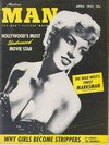 Modern Man April 1955 magazine back issue cover image