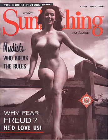 Modern Sunbathing April 1957 magazine back issue Modern Sunbathing magizine back copy Modern Sunbathing April 1957 Adult Magazine Back Issue Published Modern Sunbathing and Hygiene. Nudists Who Break The Rules.