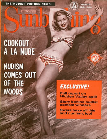 Modern Sunbathing March 1961 magazine back issue Modern Sunbathing magizine back copy Modern Sunbathing March 1961 Adult Magazine Back Issue Published Modern Sunbathing and Hygiene. Cookout A La Nude.