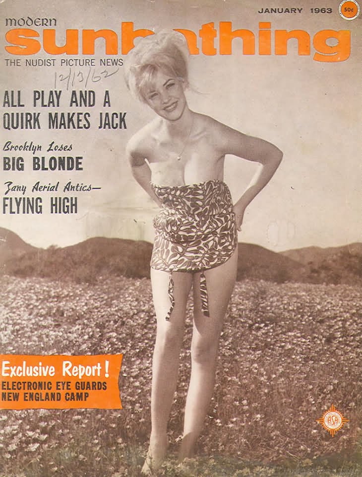 Modern Sunbathing January 1963 magazine back issue Modern Sunbathing magizine back copy Modern Sunbathing January 1963 Adult Magazine Back Issue Published Modern Sunbathing and Hygiene. All Play And A Quirk Makes Jack.