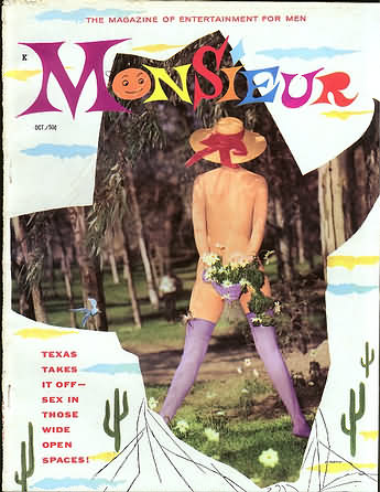 Monsieur October 1957 magazine back issue Monsieur magizine back copy 