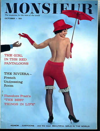 Monsieur October 1962 magazine back issue Monsieur magizine back copy 