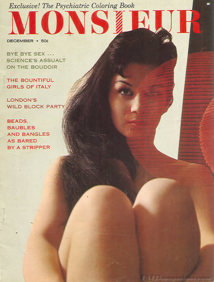Monsieur December 1962 magazine back issue Monsieur magizine back copy 