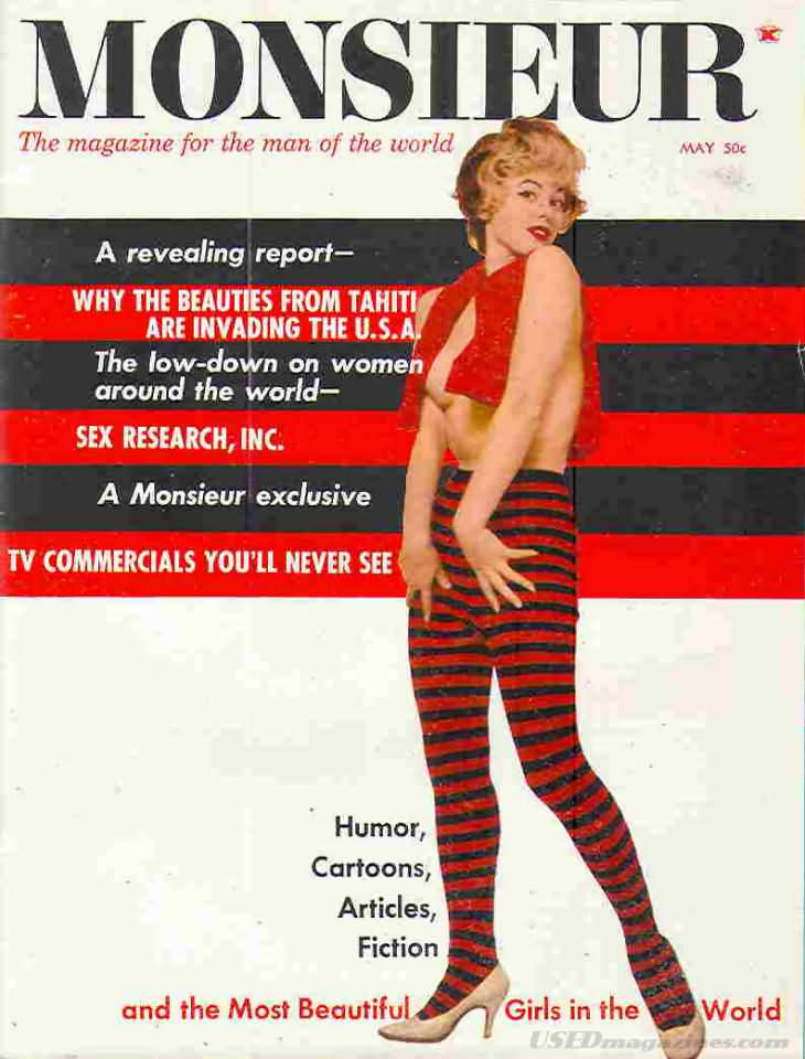 Monsieur May 1964 magazine back issue Monsieur magizine back copy 