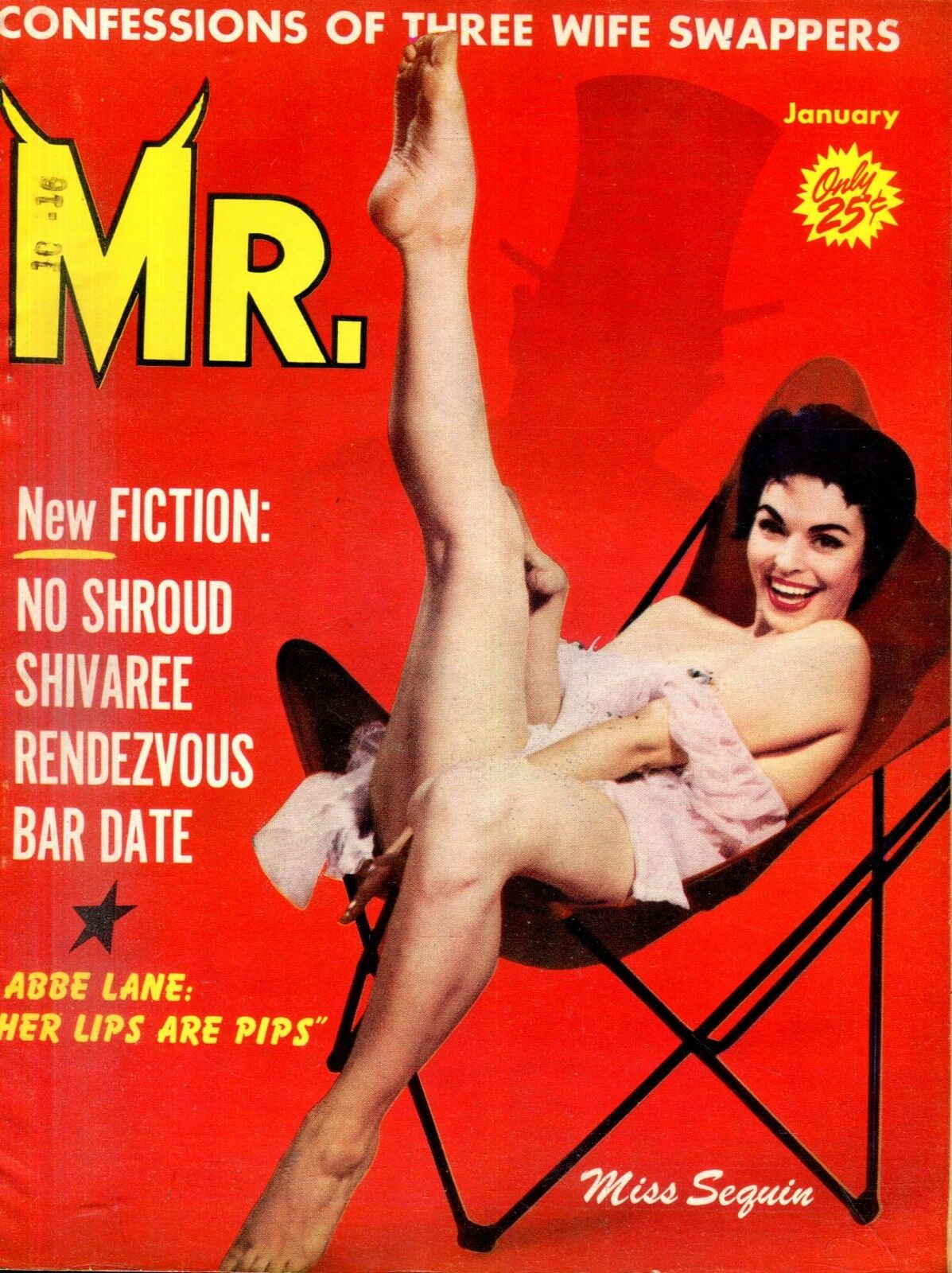 Mr. January 1958 magazine back issue Mr. magizine back copy 