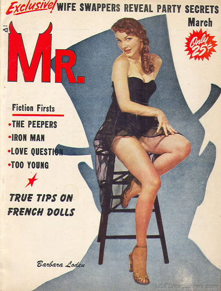 Mr. March 1958 magazine back issue Mr. magizine back copy 