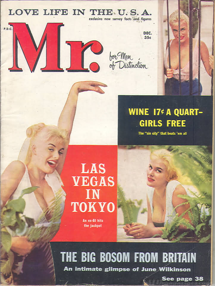 Mr. December 1959 magazine back issue Mr. magizine back copy 