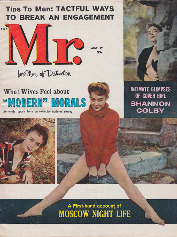 Mr August 1960 magazine back issue Mr. magizine back copy tips to men tactful way to break an engagement intimate glimpses shannon colby modern morals wives m