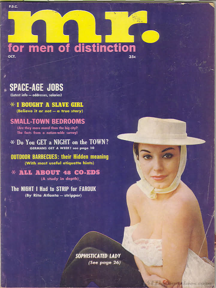 Mr. October 1961 magazine back issue Mr. magizine back copy 