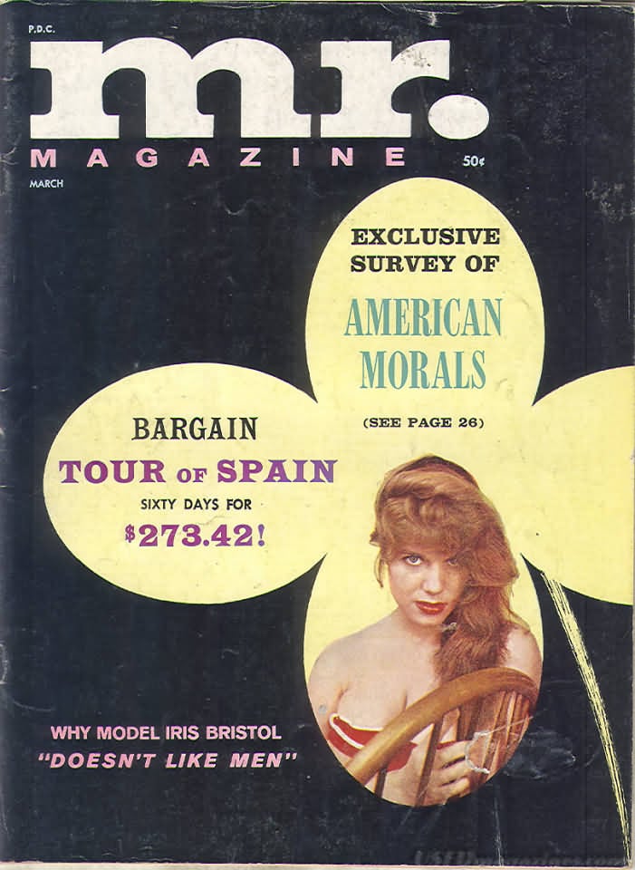 Mr. March 1962 magazine back issue Mr. magizine back copy 