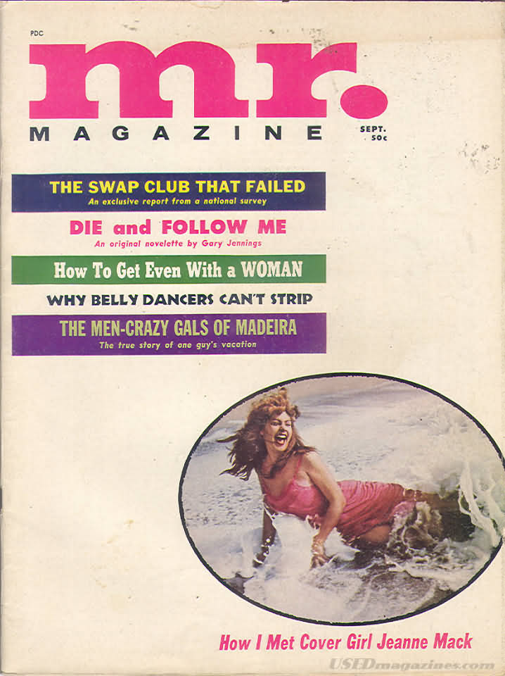 Mr. September 1962 magazine back issue Mr. magizine back copy 