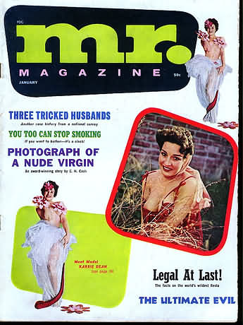 Mr. January 1963 magazine back issue Mr. magizine back copy 