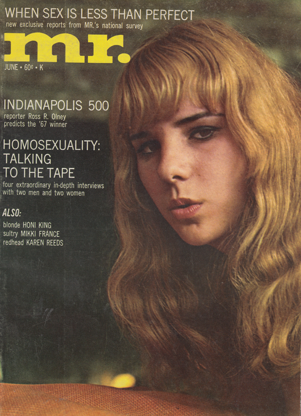 Mr. June 1967 magazine back issue Mr. magizine back copy when sex is less than perfect indianopolis 500 homosexuality talking honi king mikki france karen re