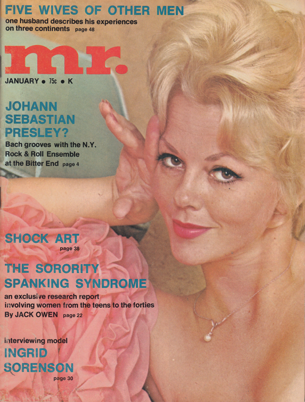 Mr. January 1969 magazine back issue Mr. magizine back copy five wives of other men johan sebatian presley bach grooves schok art the sorority spanking syndrom 