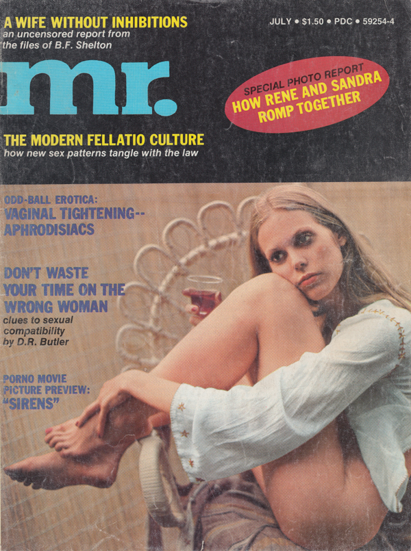 Mr. July 1975 magazine back issue Mr. magizine back copy wife without inhibitions modern fellation culture rene and sandra romp vaginal tightening aphrodesis