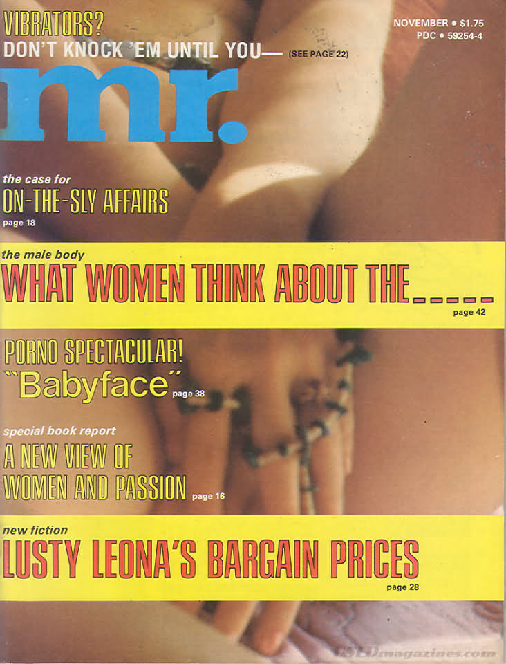 Mr. November 1977 magazine back issue Mr. magizine back copy 