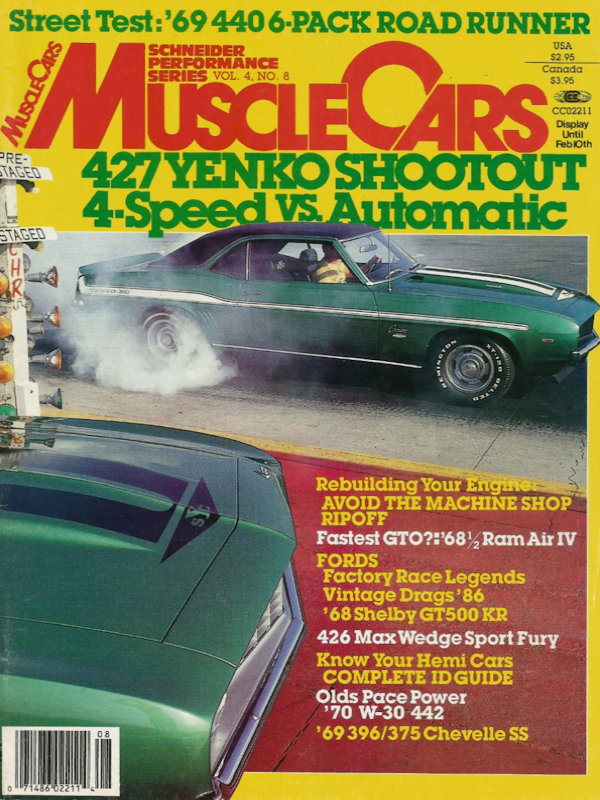 Muscle Cars Vol. 4 # 8 magazine back issue Muscle Cars magizine back copy 