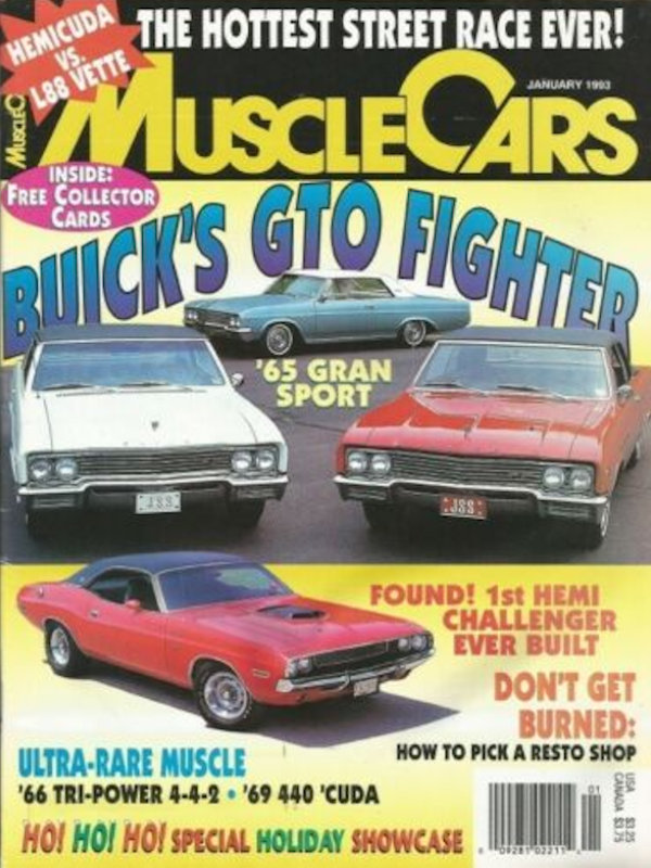 Muscle Cars Vol. 11 # 1 magazine back issue Muscle Cars magizine back copy 