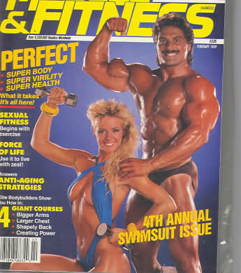 Muscle & Fitness February 1989 magazine back issue Muscle & Fitness magizine back copy Muscle & Fitness February 1989 bodybuilding magazine back issue founded by Canadian entrepreneur Joe Weider in 1935. Perfect Super Body Super Virility Super Health .