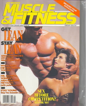 Muscle & Fitness February 1990 magazine back issue Muscle & Fitness magizine back copy Muscle & Fitness February 1990 bodybuilding magazine back issue founded by Canadian entrepreneur Joe Weider in 1935. And Lose Inches Off Your Waistline Fast!.