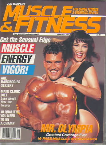 Muscle & Fitness February 1991 magazine back issue Muscle & Fitness magizine back copy Muscle & Fitness February 1991 bodybuilding magazine back issue founded by Canadian entrepreneur Joe Weider in 1935. Get The Sensual Edge.