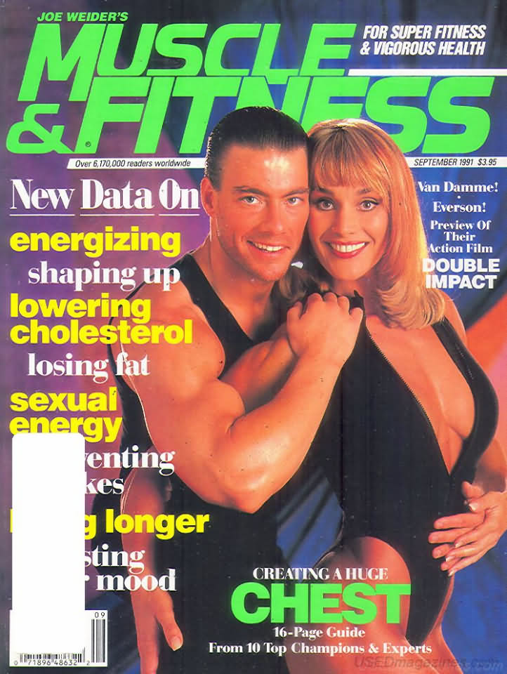 Muscle & Fitness September 1991 magazine back issue Muscle & Fitness magizine back copy Muscle & Fitness September 1991 bodybuilding magazine back issue founded by Canadian entrepreneur Joe Weider in 1935. New Data On Energizing Shaping Up.