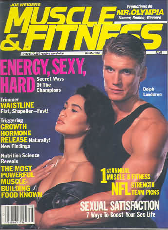 Muscle & Fitness October 1991 magazine back issue Muscle & Fitness magizine back copy Muscle & Fitness October 1991 bodybuilding magazine back issue founded by Canadian entrepreneur Joe Weider in 1935. Energy, Sexy, Hard Secret Ways Of The Champions.