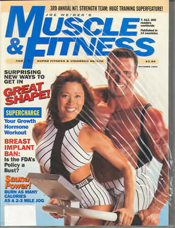 Muscle & Fitness October 1993 magazine back issue Muscle & Fitness magizine back copy Muscle & Fitness October 1993 bodybuilding magazine back issue founded by Canadian entrepreneur Joe Weider in 1935. 3rd Annual NFL Strength Team: Huge Training Superfeature!.