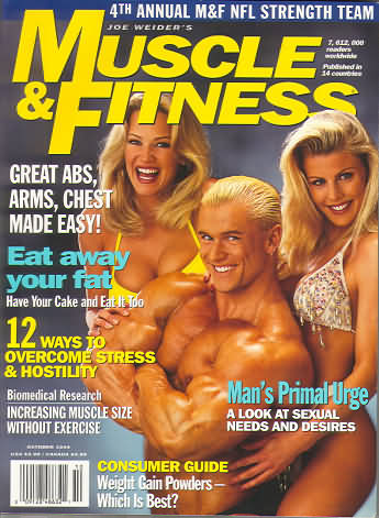 Muscle & Fitness October 1994 magazine back issue Muscle & Fitness magizine back copy Muscle & Fitness October 1994 bodybuilding magazine back issue founded by Canadian entrepreneur Joe Weider in 1935. Great ABS, Arms, Chest Made Easy!.