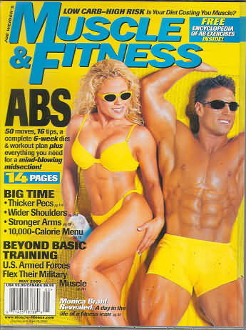 Muscle & Fitness May 2000 magazine back issue Muscle & Fitness magizine back copy Muscle & Fitness May 2000 bodybuilding magazine back issue founded by Canadian entrepreneur Joe Weider in 1935. Low Carb-High Risk Is Your Diet Costing You Muscle?.