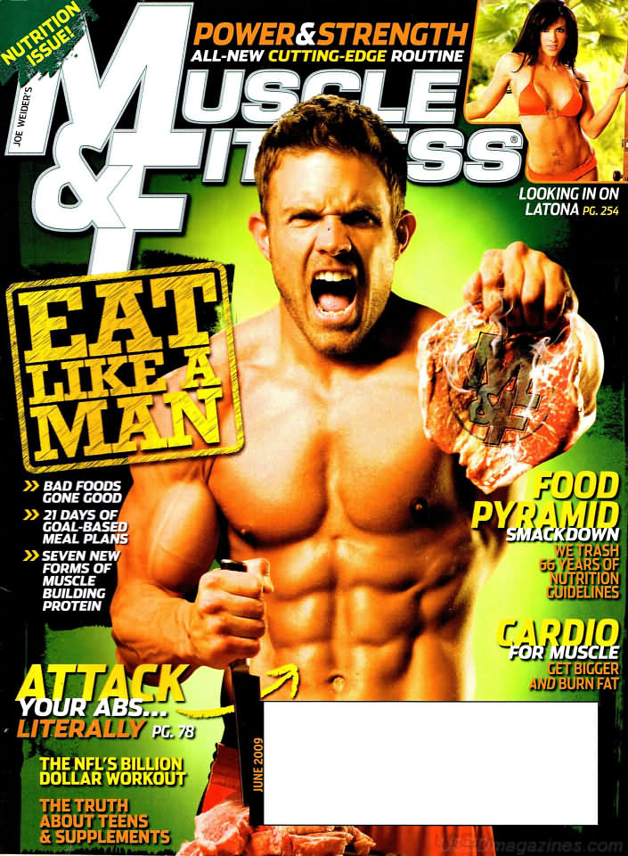 Muscle & Fitness June 2009 magazine back issue Muscle & Fitness magizine back copy Muscle & Fitness June 2009 bodybuilding magazine back issue founded by Canadian entrepreneur Joe Weider in 1935. Power & Strength All-New Cutting - Edge Routine.
