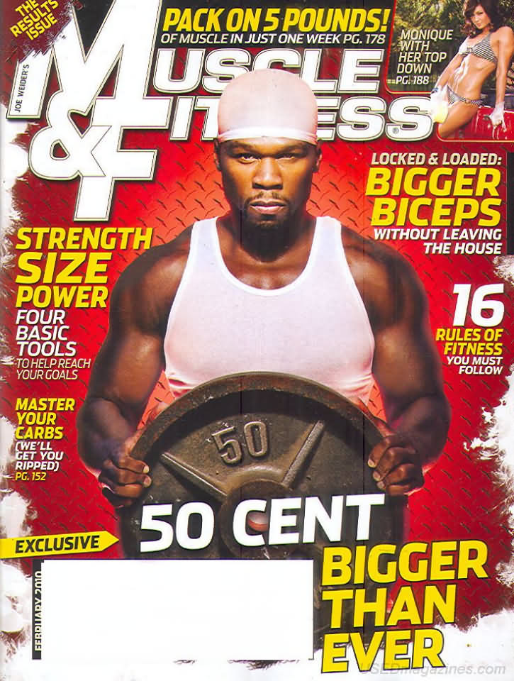 Muscle & Fitness February 2010 magazine back issue Muscle & Fitness magizine back copy Muscle & Fitness February 2010 bodybuilding magazine back issue founded by Canadian entrepreneur Joe Weider in 1935. Pack On 5 Pounds! Of Muscle In Just One Week .